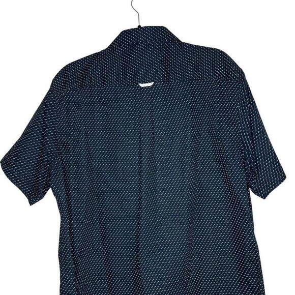 Level Ten Men’s Short Sleeve Button-Up Shirt Black with Dot Print Size XL - Picture 12 of 14